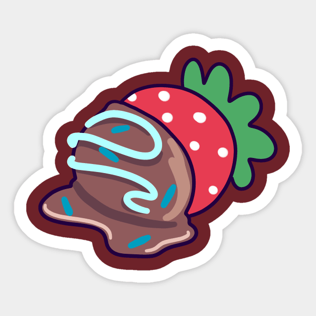 Chocolate Covered Strawberry Sticker by saradaboru